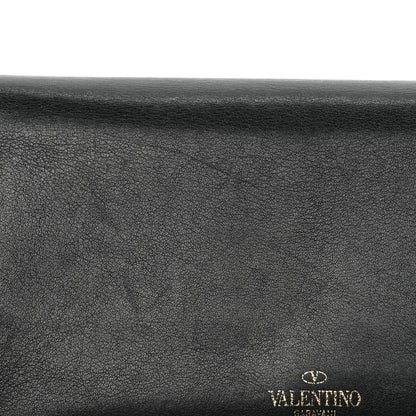 Valentino Garavani Vitello Rockstud Flap Wallet on Chain Black 23 of 27
