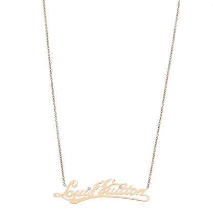 Louis Vuitton 18K Diamond Signature Necklace 1 of 6
