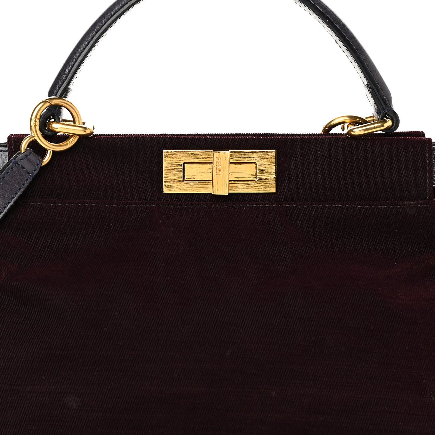 Denim Vitello Zucca Medium Peekaboo Iconic Satchel Vinaccia Blue Navy