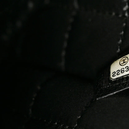 Chanel Calfskin Quilted Large Boy Chain Around Cosmetic Case Black 7 of 11