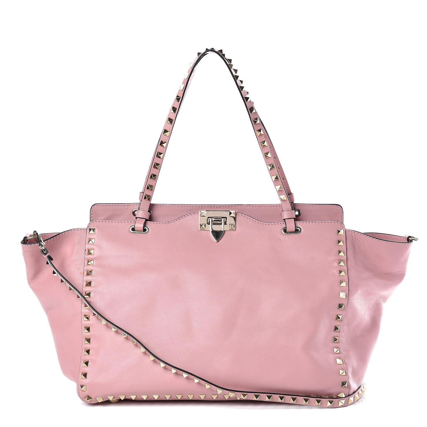 Valentino Garavani Vitello Medium Rockstud Tote Pop Gardenia 1 of 12