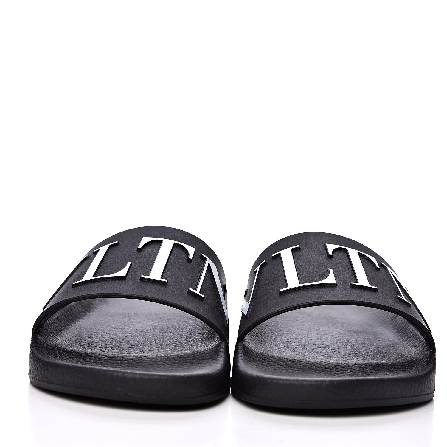 Valentino Garavani Rubber VLTN Pool Slide Sandals 39 Black 2 of 8