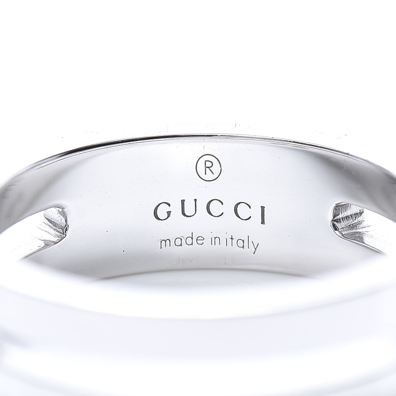 Gucci Sterling Silver Open Band Ring 54 7 4 of 6