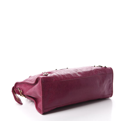 Balenciaga Agneau Classic Gold Hardware City Rose Dahlia 5 of 11