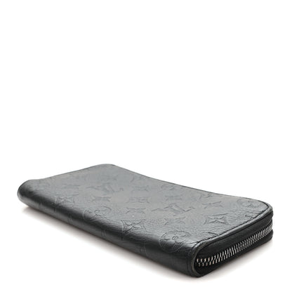 Louis Vuitton Calfskin Monogram Shadow Vertical Zippy Wallet Black 4 of 8