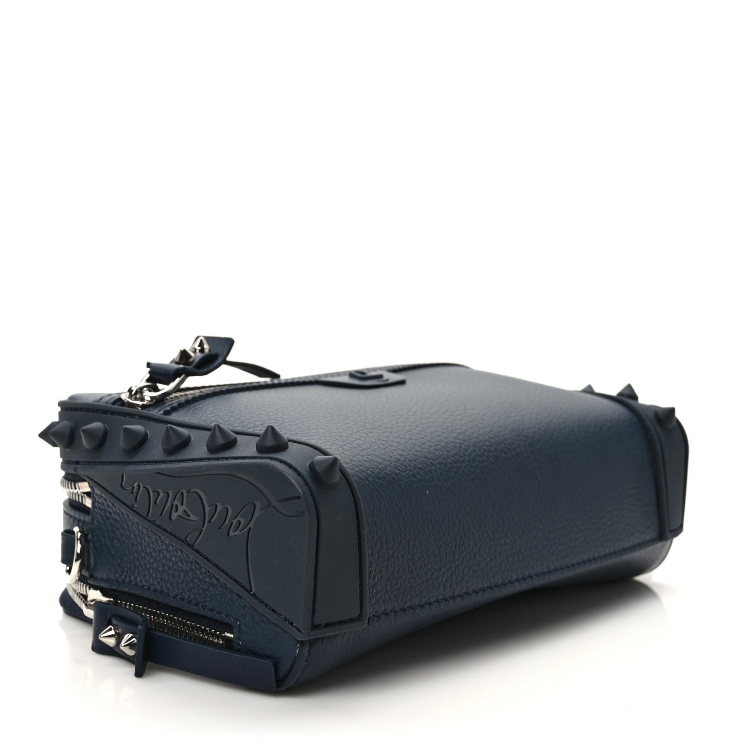 Empire Calfskin Gomme Spikes Loubitown Crossbody Loubi Navy