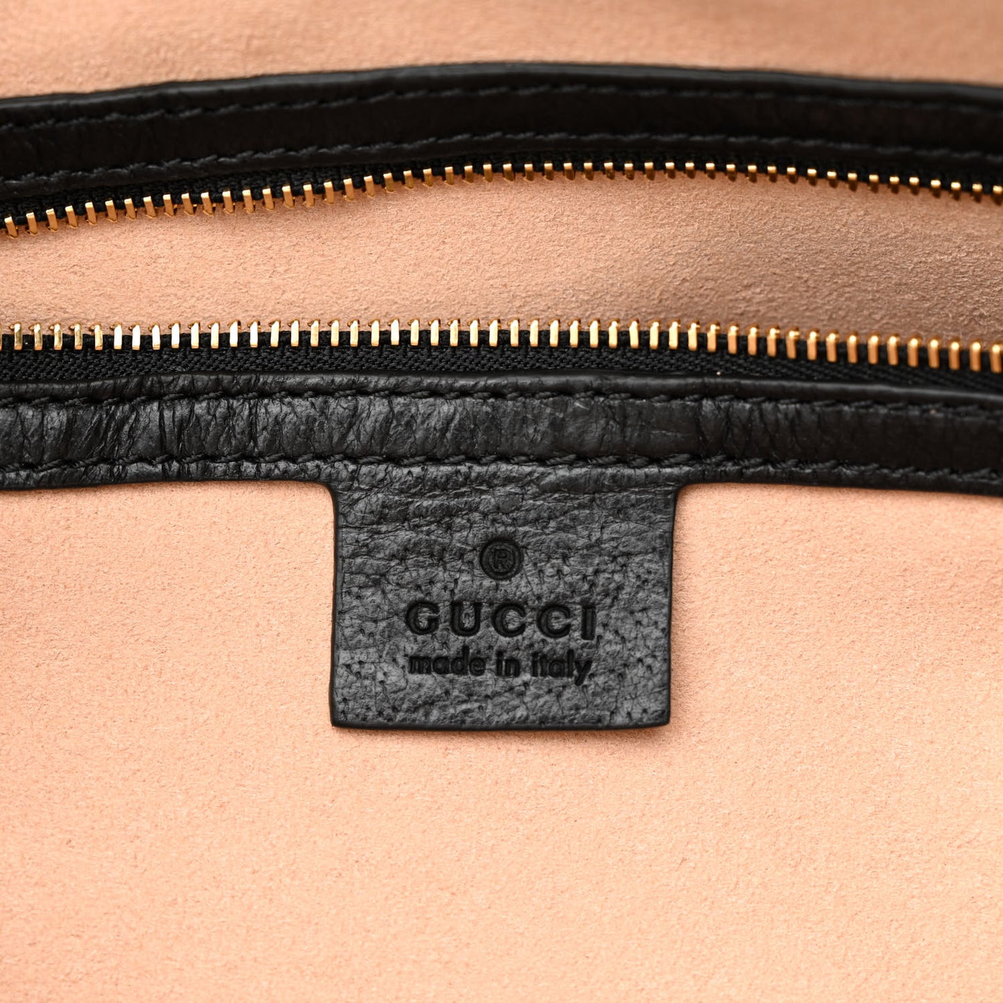 Textured Dollar Calfskin Web Medium Ophidia Boston Black