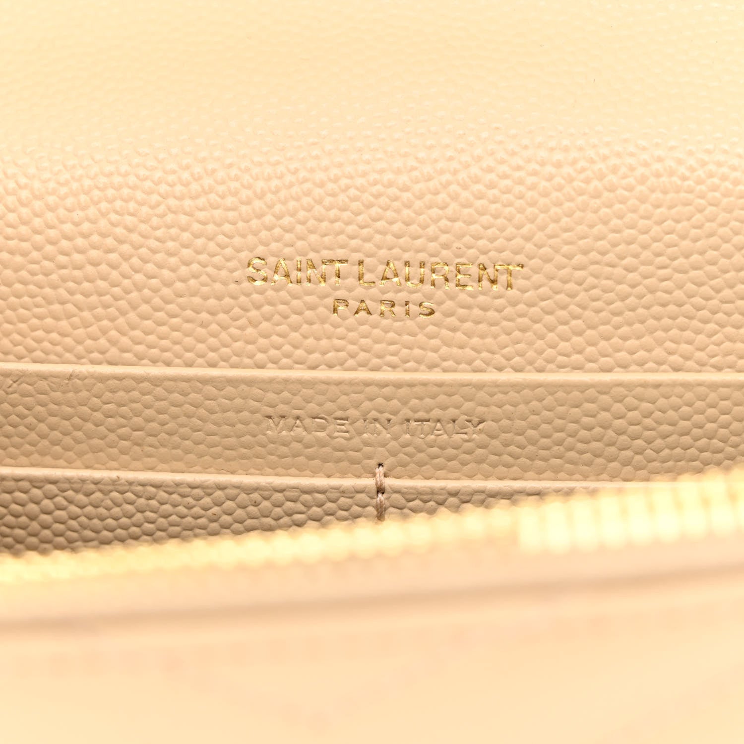 Saint Laurent Grain De Poudre Matelasse Chevron Monogram Envelope Chain Wallet Nude Powder 6 of 13