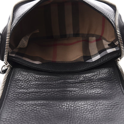 Burberry Grained Calfskin Eyelet Small Zip Crossbody Bag Black 5 of 11