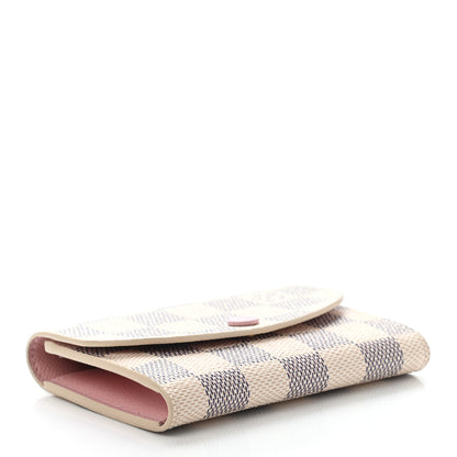 Louis Vuitton Damier Azur Rosalie Coin Purse Rose Ballerine 4 of 7