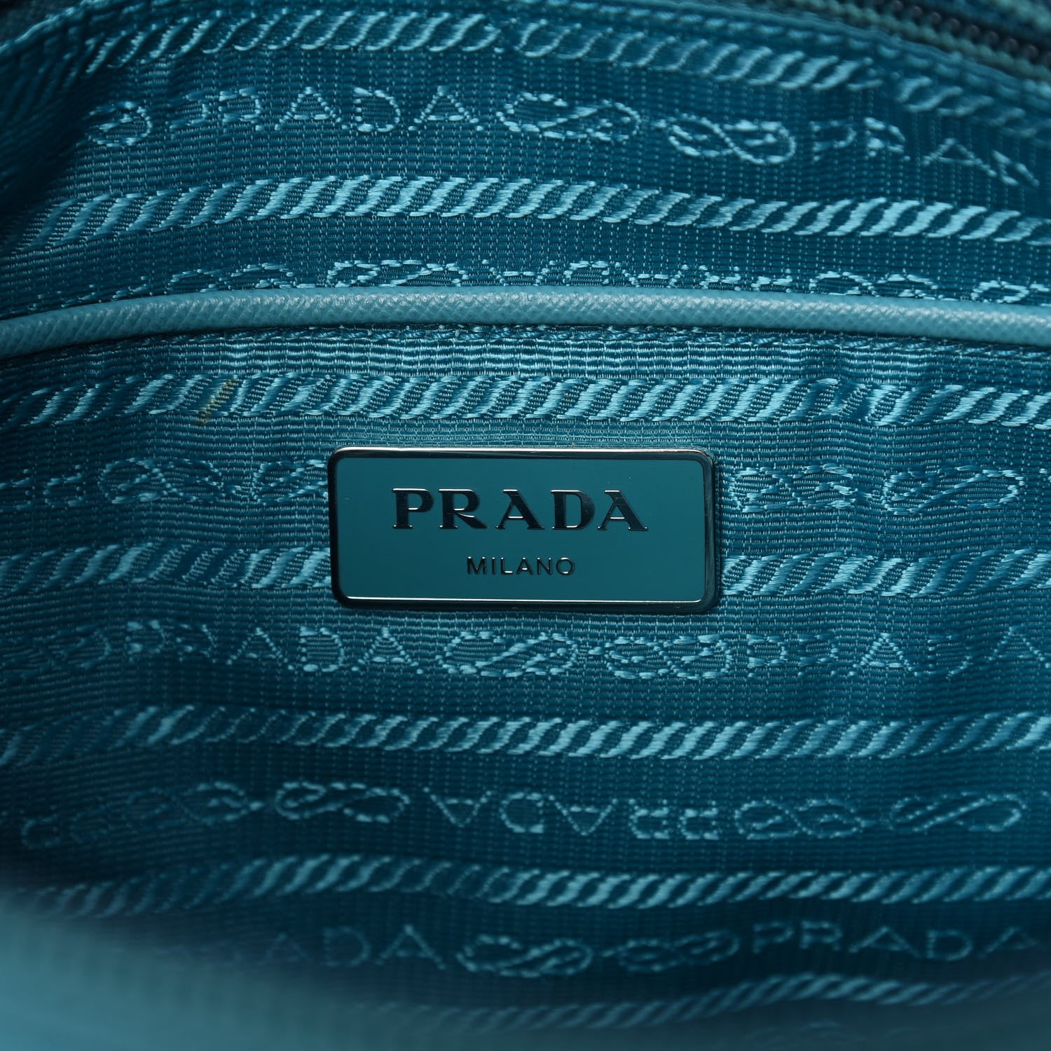 Prada Tessuto Nylon Saffiano Flat Messenger Bag Turchese 9 of 10