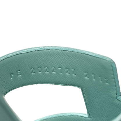 Hermes Epsom Oran Sandals 39 Vert Embrun 6 of 10