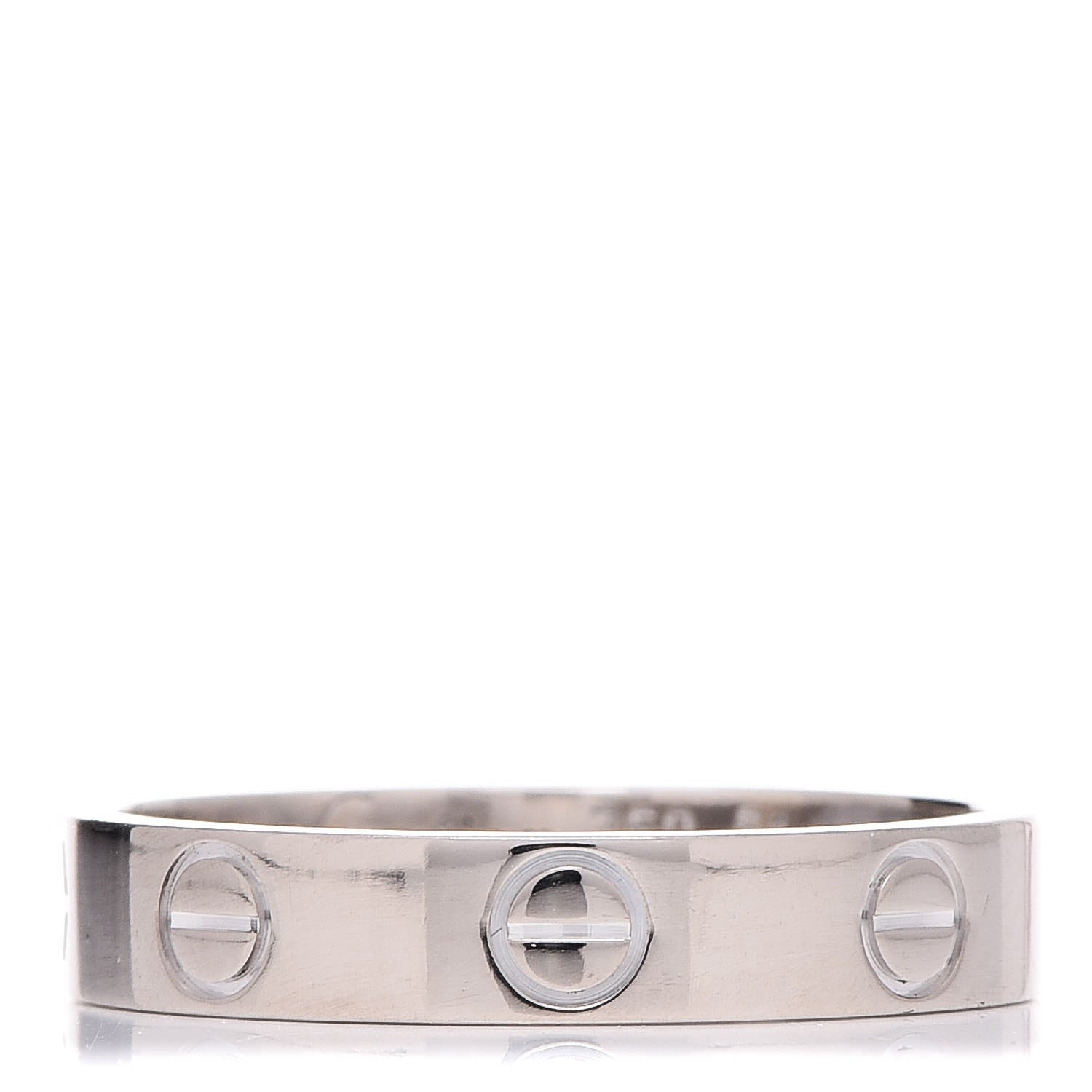 Cartier 18K White Gold 3.5mm LOVE Wedding Band Ring 51 5.75 8 of 8