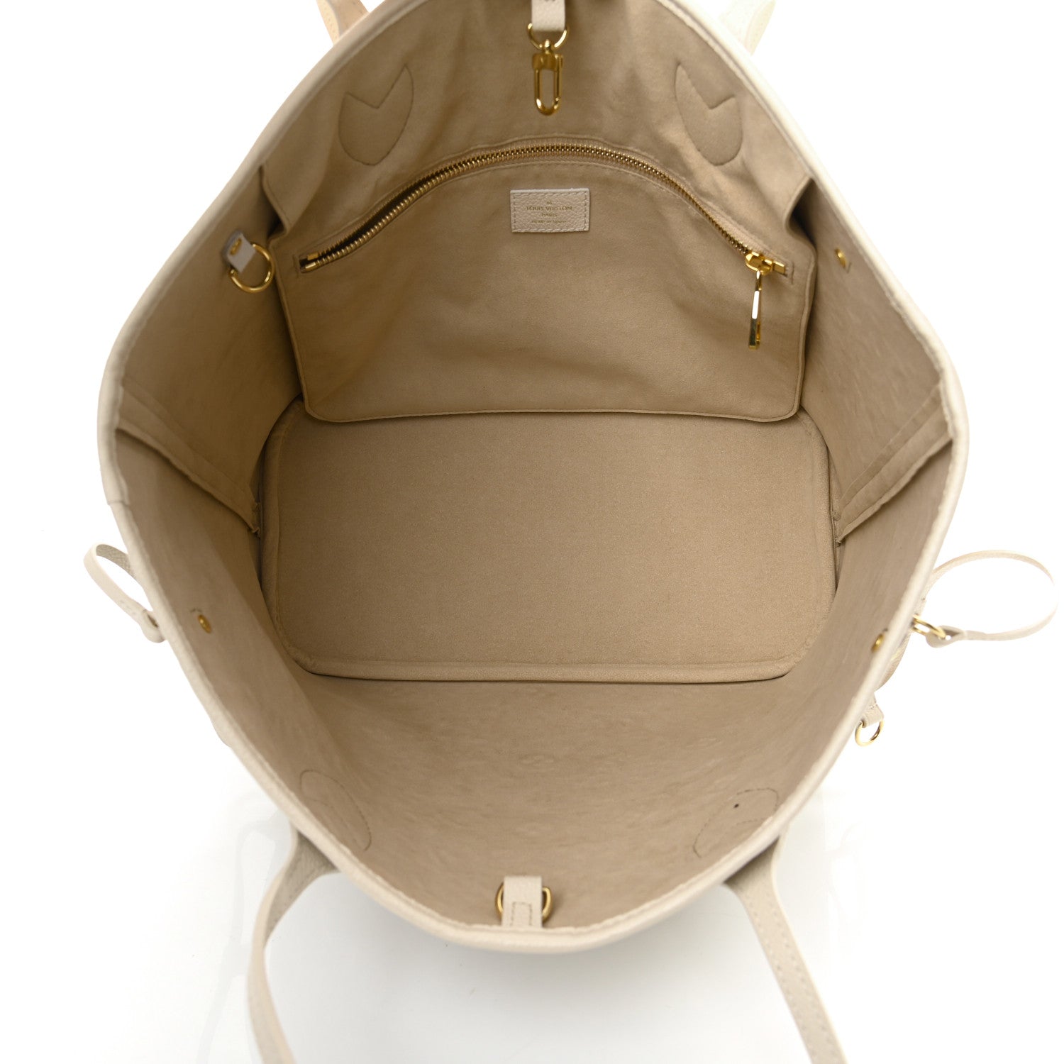 Louis Vuitton Empreinte Monogram Spring In The City Neverfull MM Kaki Beige Cream 5 of 9