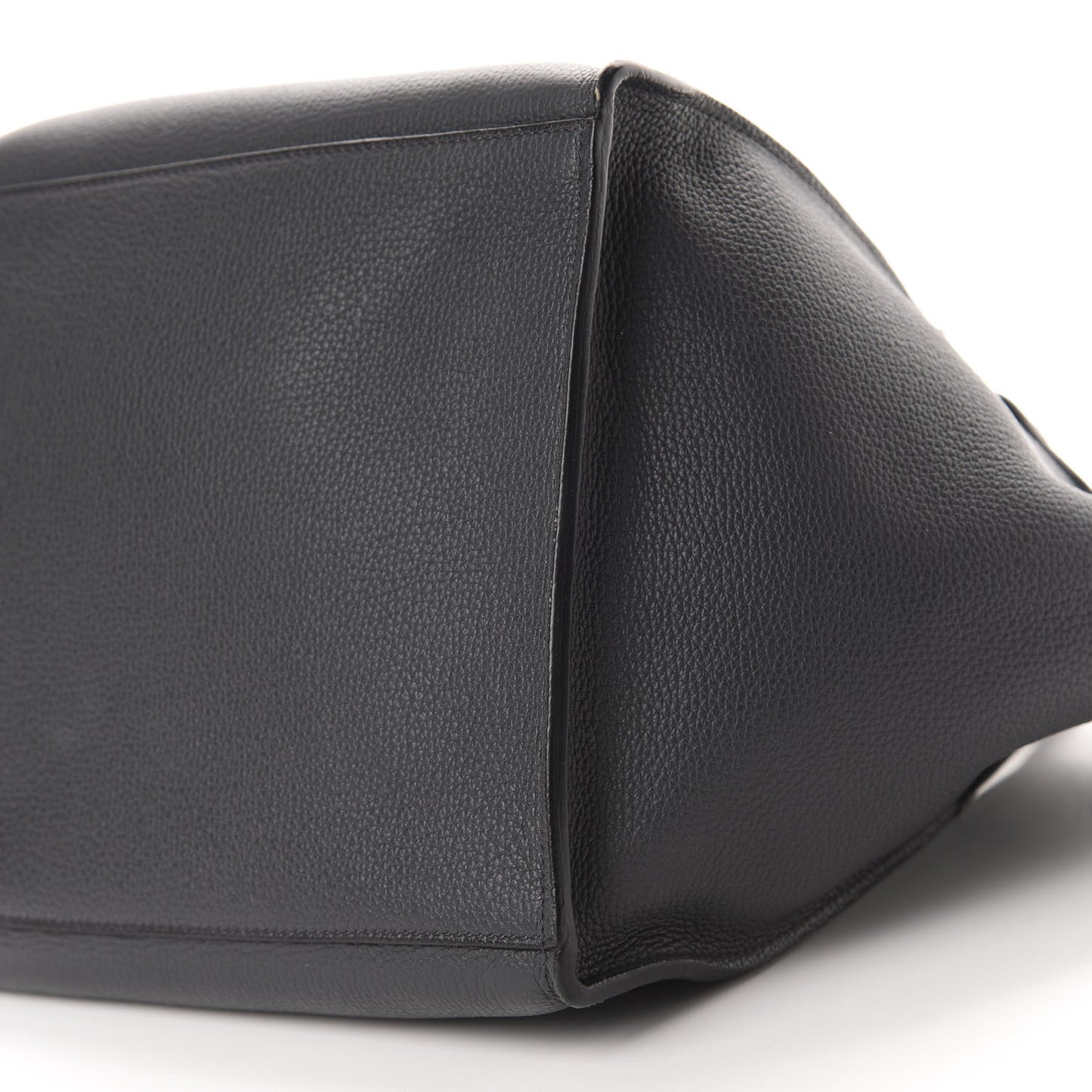 Supple Grained Calfskin Small Long Strap Big Bag Anthracite