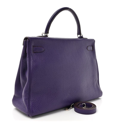 Hermes Togo Kelly Retourne 35 Iris 3 of 17