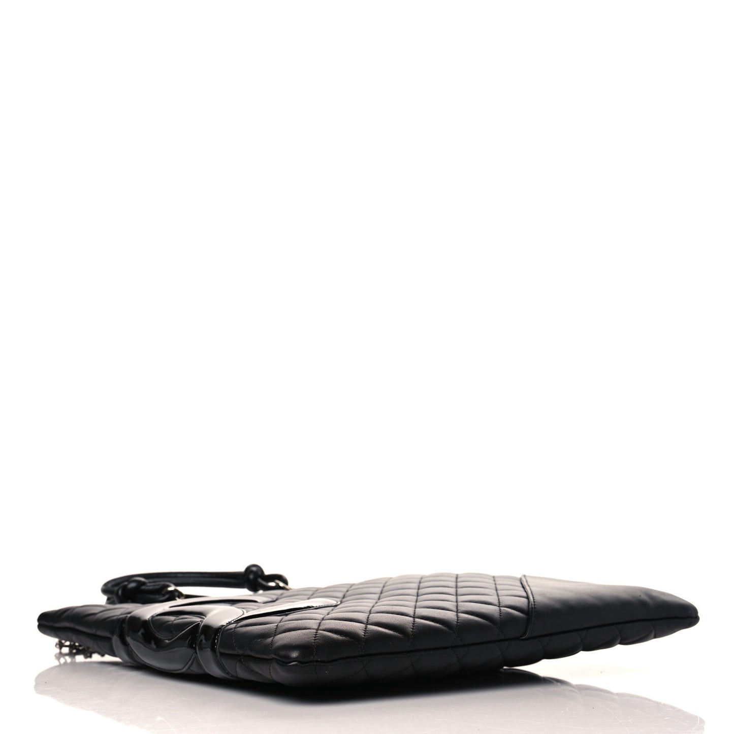 Calfskin Cambon Flat Tote Black