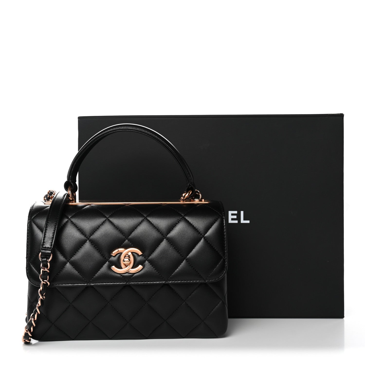Chanel Lambskin Quilted Small Trendy CC Dual Handle Flap Bag Black 11 of 11