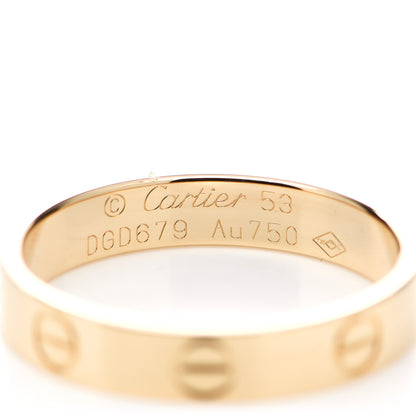 Cartier 18K Yellow Gold 3.5mm LOVE Wedding Band Ring 53 6.25 4 of 4