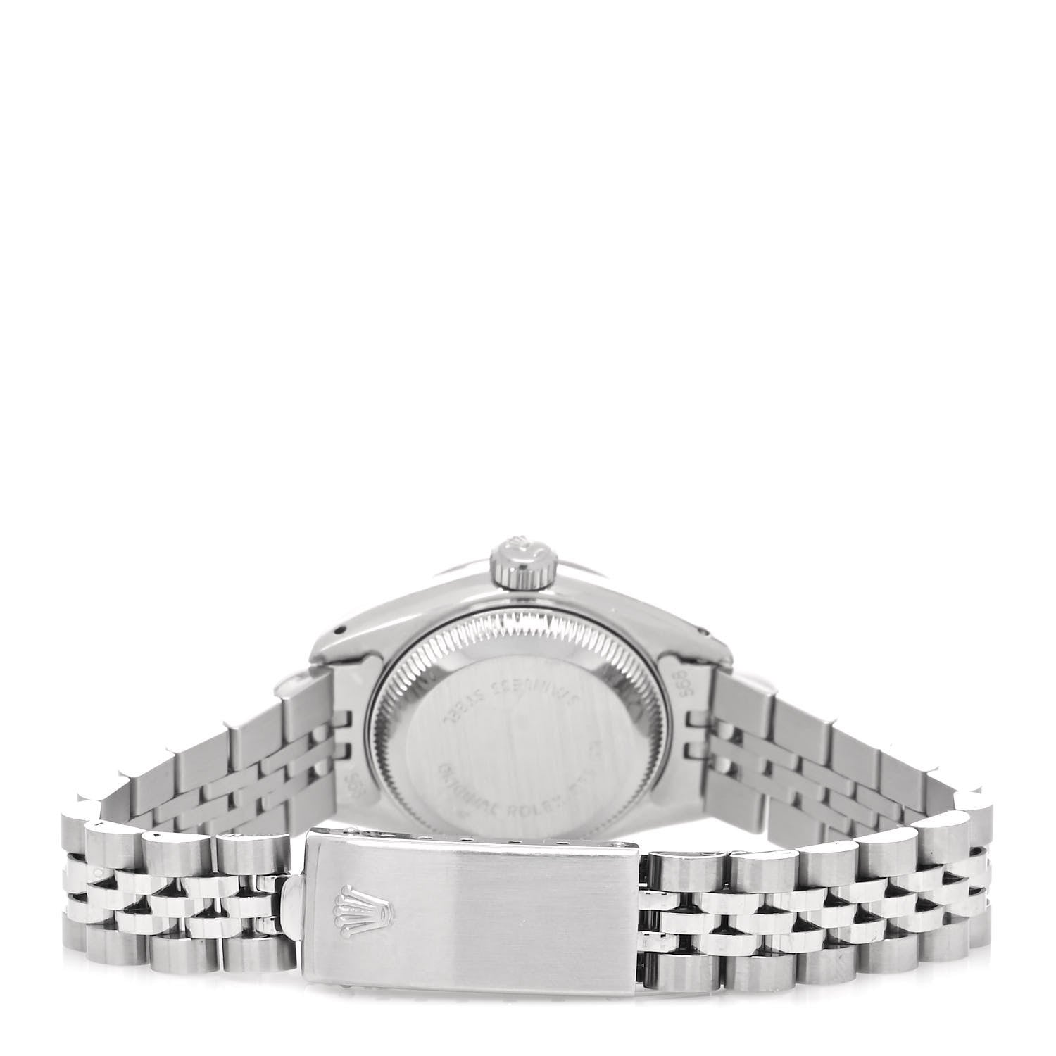 Rolex Stainless Steel 18K White Gold Diamond 26mm Oyster Perpetual Datejust Watch Silver 69174 3 of 4