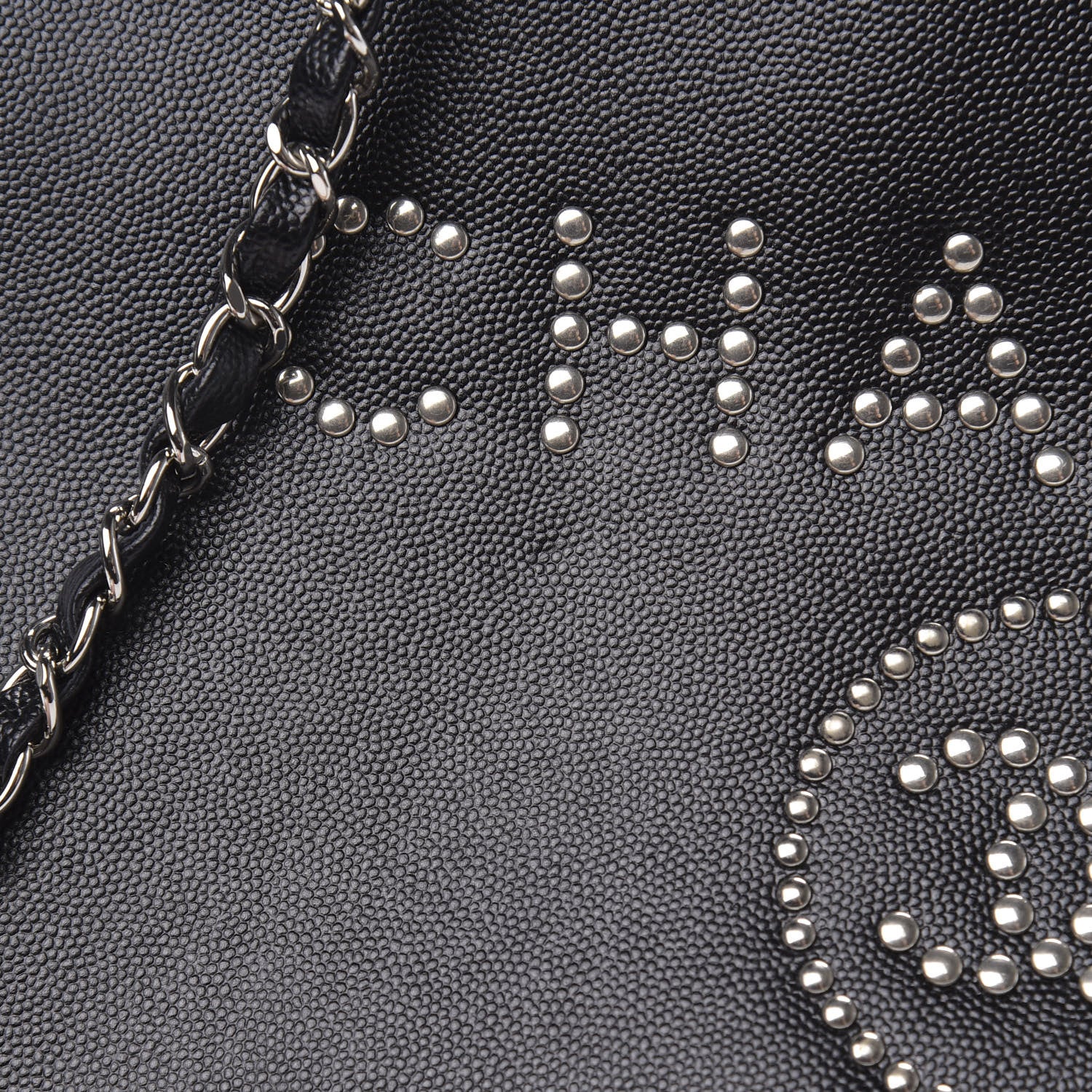 Chanel Caviar Medium Studded Deauville Tote Black 12 of 12