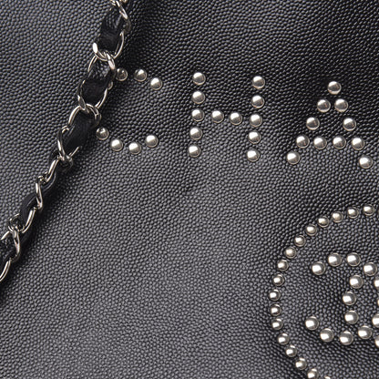 Chanel Caviar Medium Studded Deauville Tote Black 12 of 12