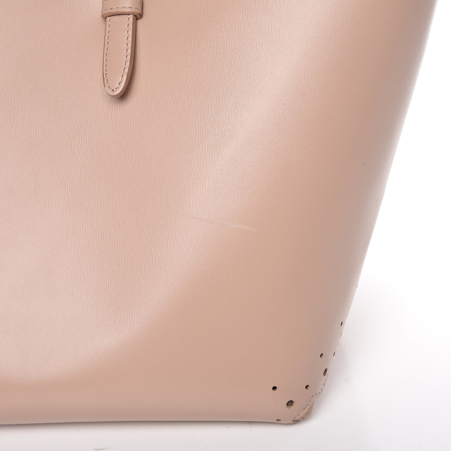 Alaia Calfskin Scalloped Trim Tote Blush 7 of 19