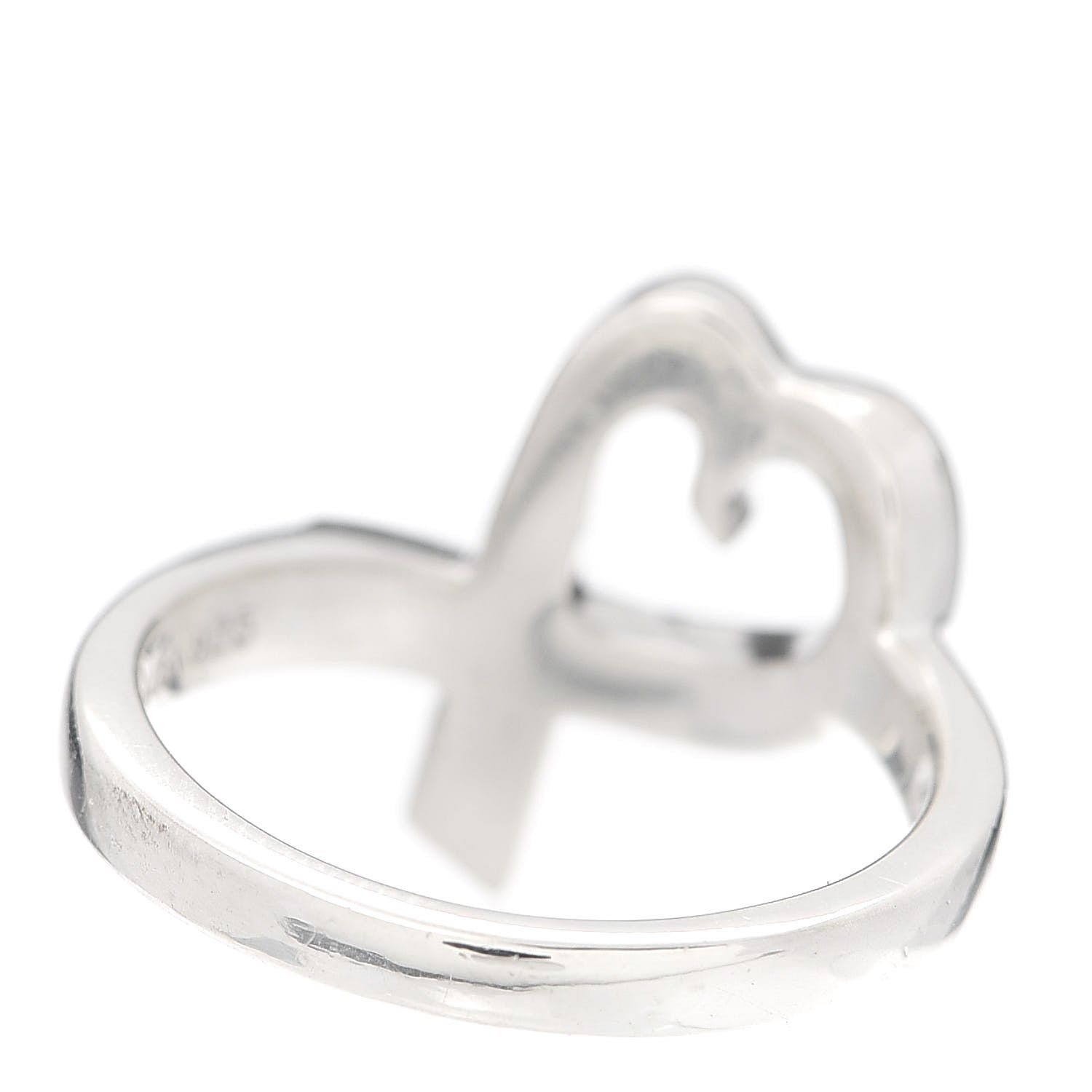 Tiffany Sterling Silver Paloma Picasso Loving Heart Ring 50 5.5 3 of 5