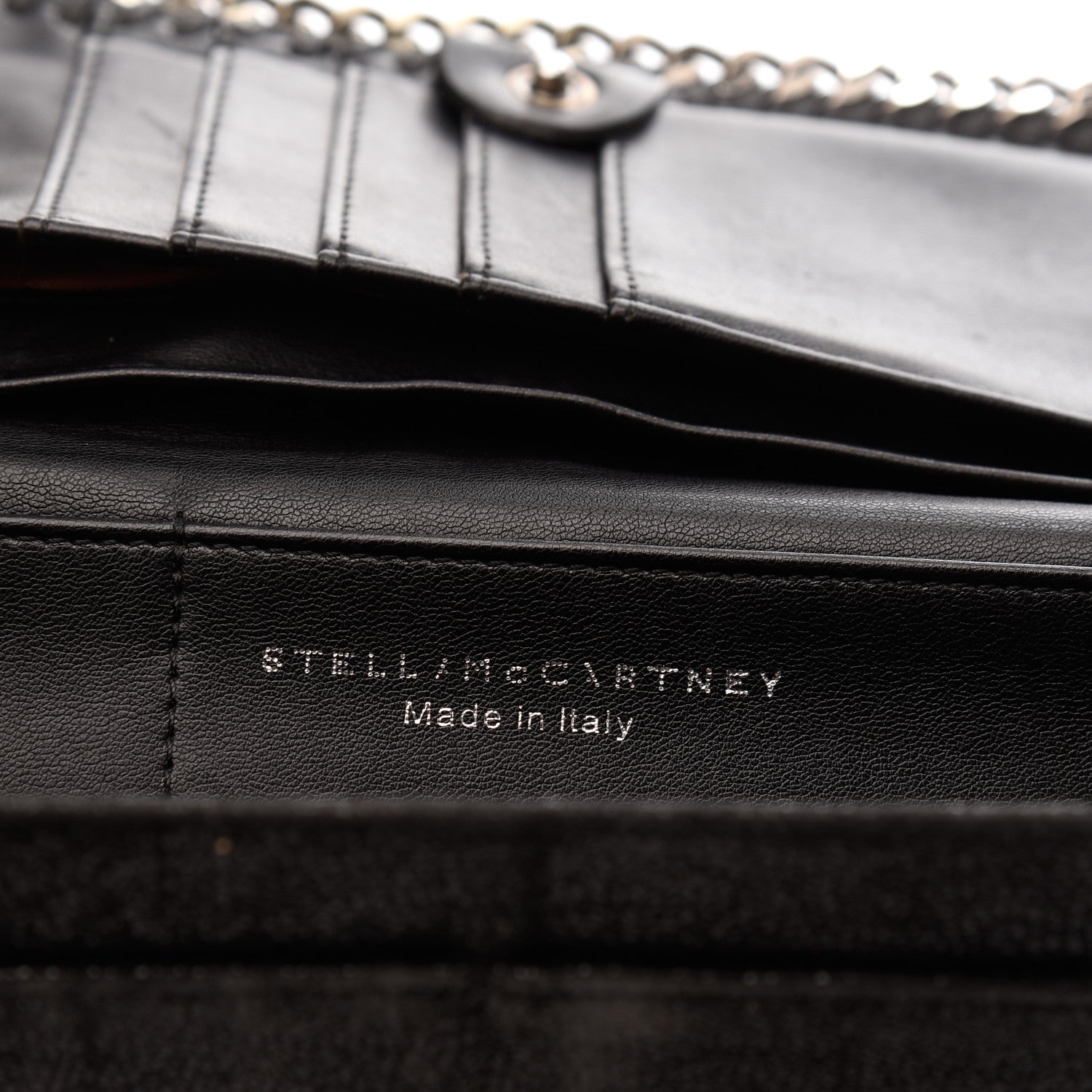 Stella McCartney Shaggy Deer Falabella Flap Wallet Black 6 of 7