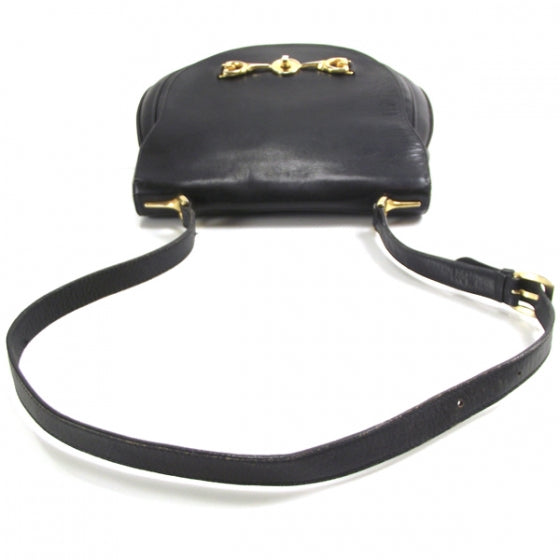 Gucci Leather Signature Shoulder Bag Black 6 of 9