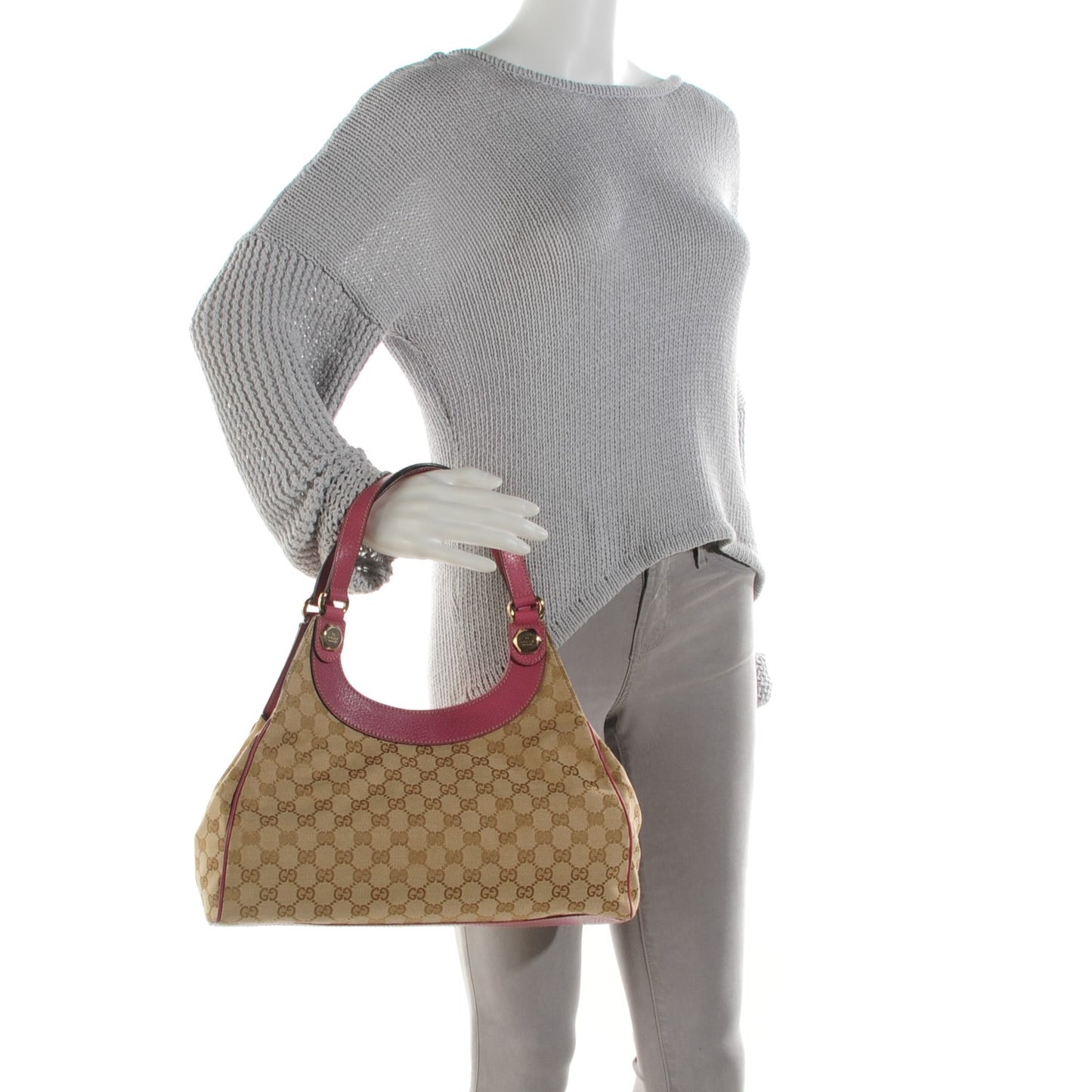 Monogram Charmy Medium Shoulder Bag Pink