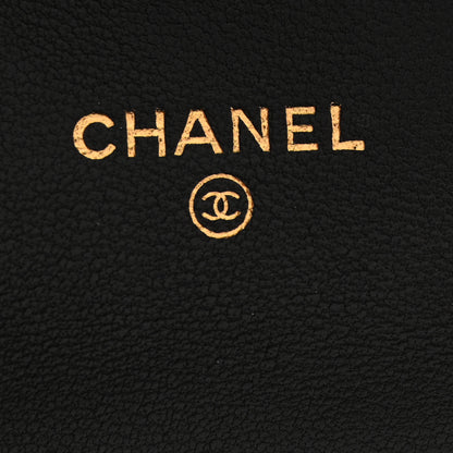 Chanel Lambskin Quilted Pearl Top Handle Clutch With Chain Black 6 of 12
