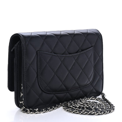 Chanel Lambskin Quilted Wallet On Chain WOC Black 2 of 4