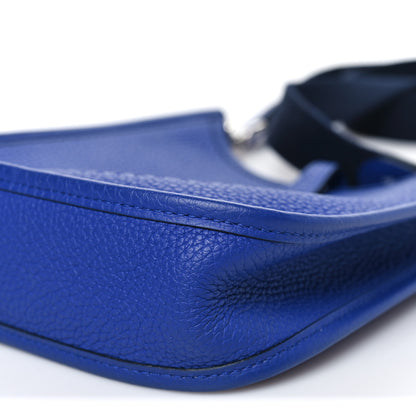 Hermes Taurillon Clemence Amazone Evelyne TPM Bleu Electrique Black 10 of 10