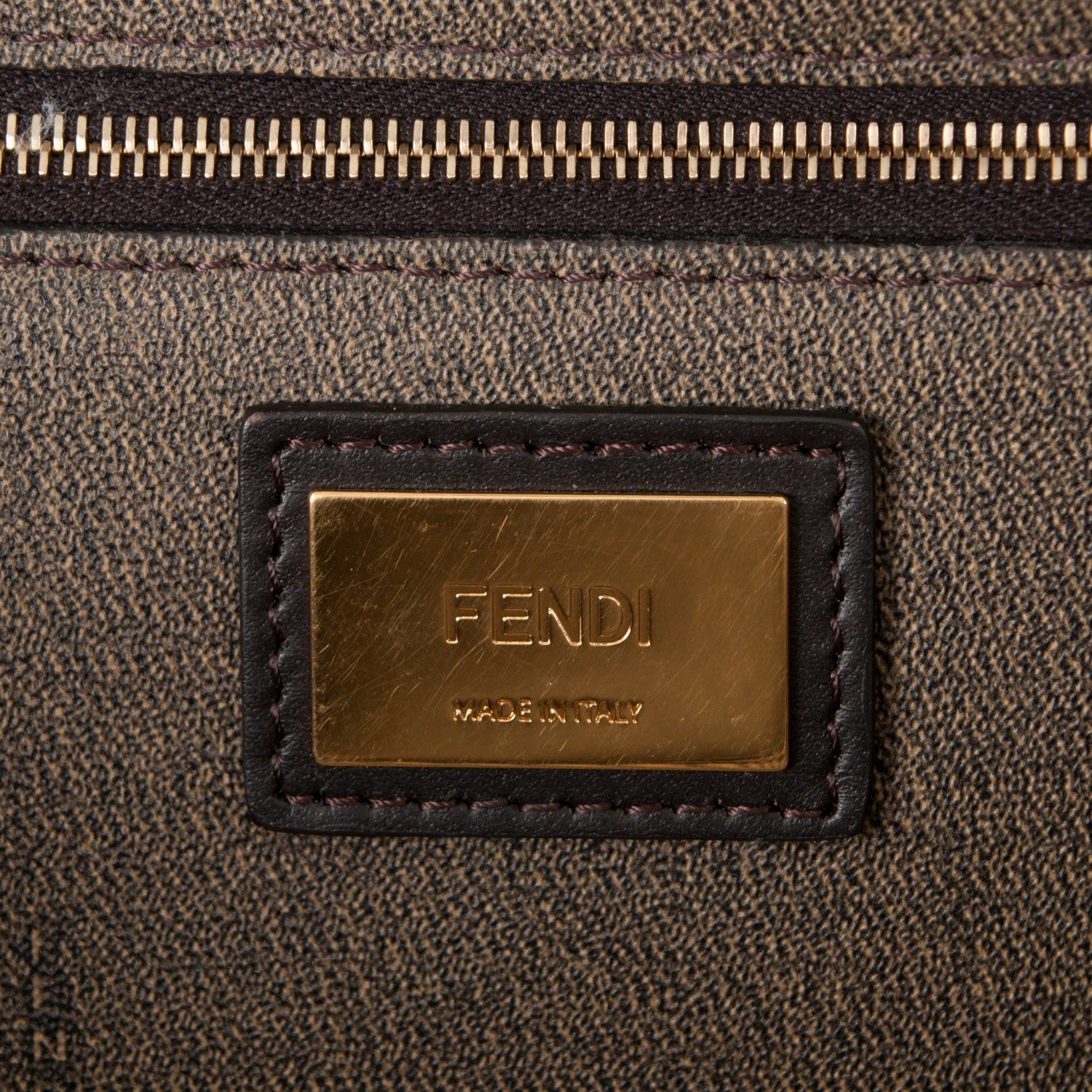 Fendi Zucca Spalmati Medium Roll Tote Tobacco Moro 6 of 7