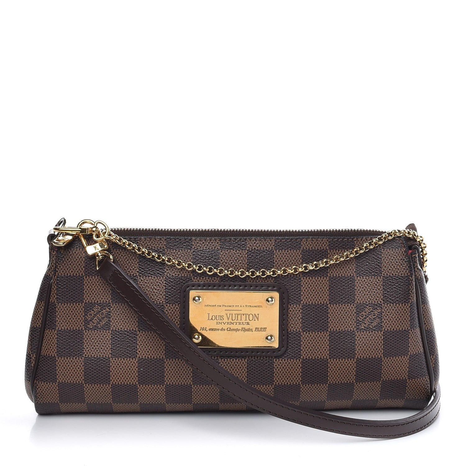 Louis Vuitton Damier Ebene Eva Clutch 1 of 16