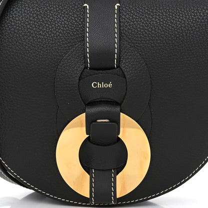 Chloe Grained Calfskin Small Darryl Saddle Crossbody Bag Black 7 of 9