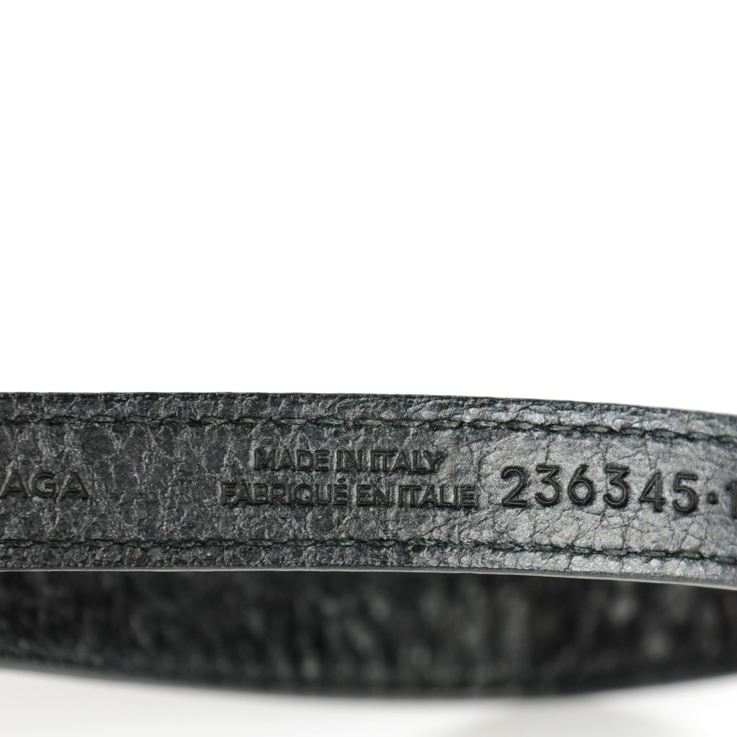 Agneau Giant Silver Hardware Triple Tour M Bracelet Black