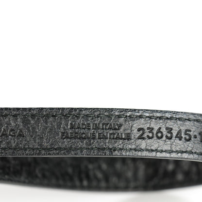Balenciaga Agneau Giant Silver Hardware Triple Tour M Bracelet Black 6 of 7