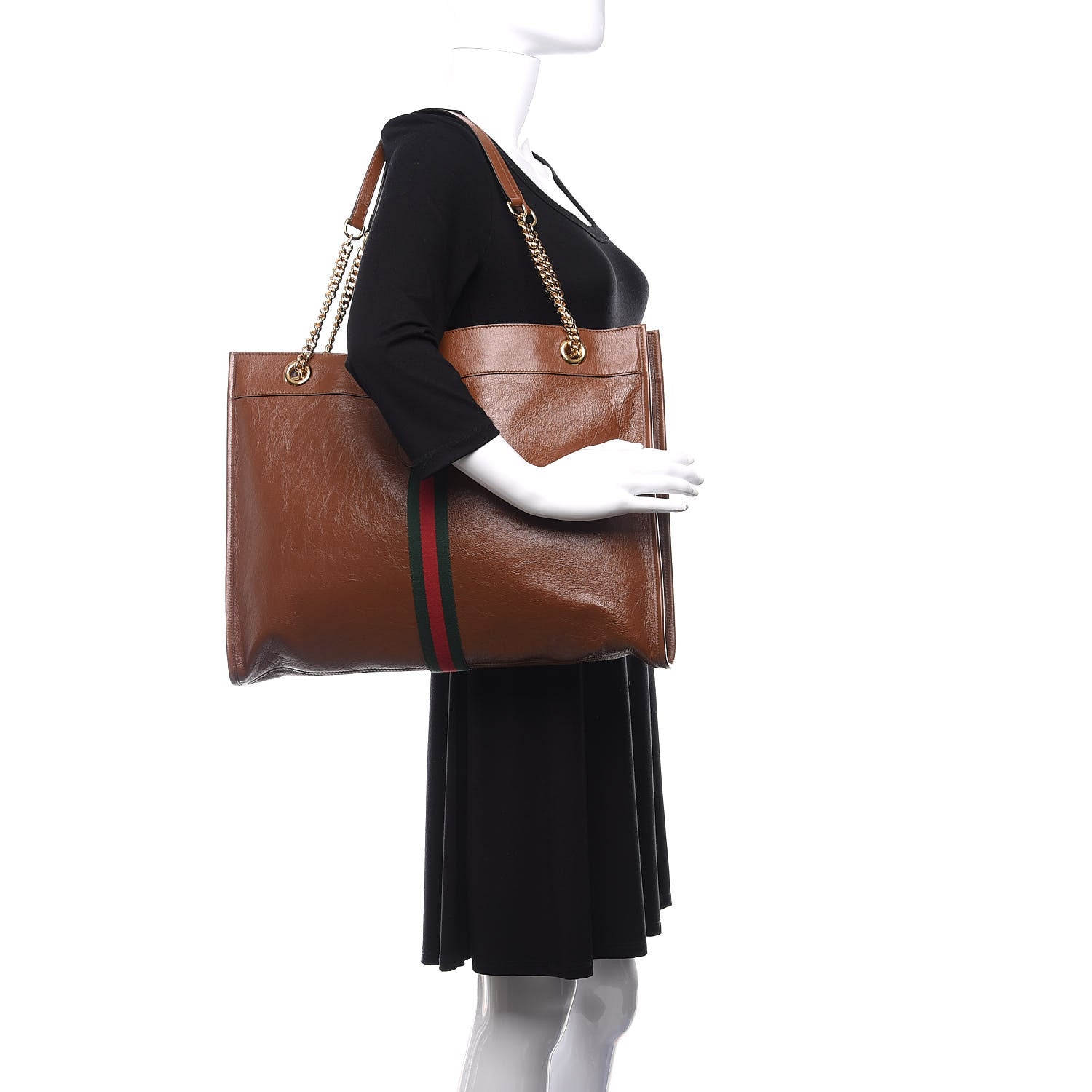 Gucci Calfskin Large Rajah Chain Tote Cuir 3 of 12