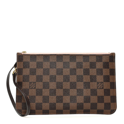 Louis Vuitton Damier Ebene Neverfull MM GM Pochette Rose Ballerine 1 of 7