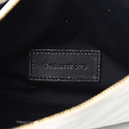 Saint Laurent Grain De Poudre Chevron Monogram Bill Pouch Crema Soft 6 of 8