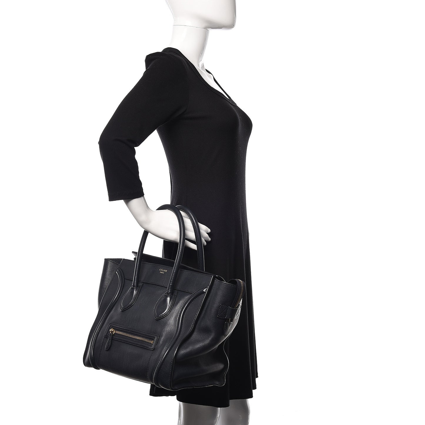Smooth Calfskin Mini Luggage Navy Blue