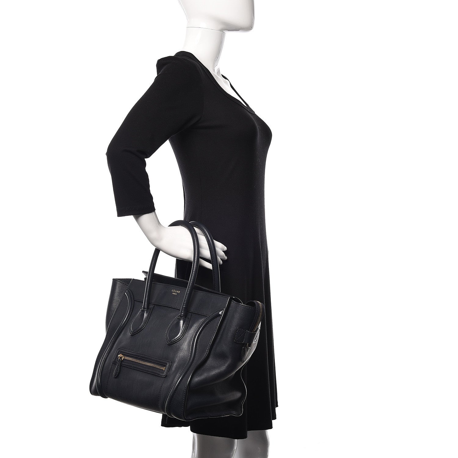Celine Smooth Calfskin Mini Luggage Navy Blue 1 of 12