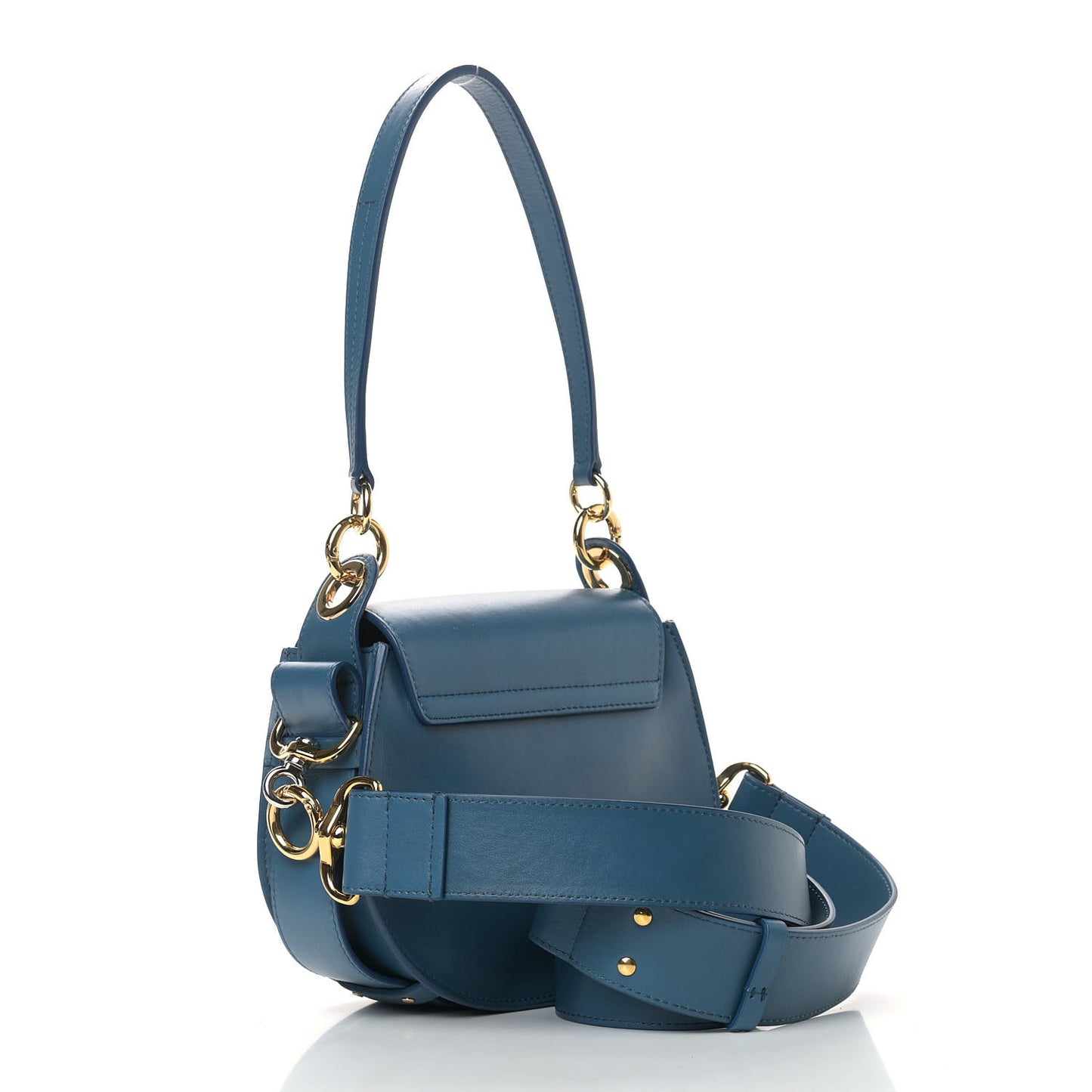 Calfskin Small Tess Bag Vinyl Blue
