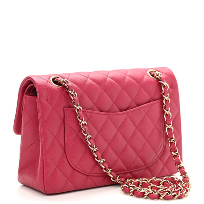 Chanel Caviar Quilted Small Double Flap Dark Pink 3 of 11