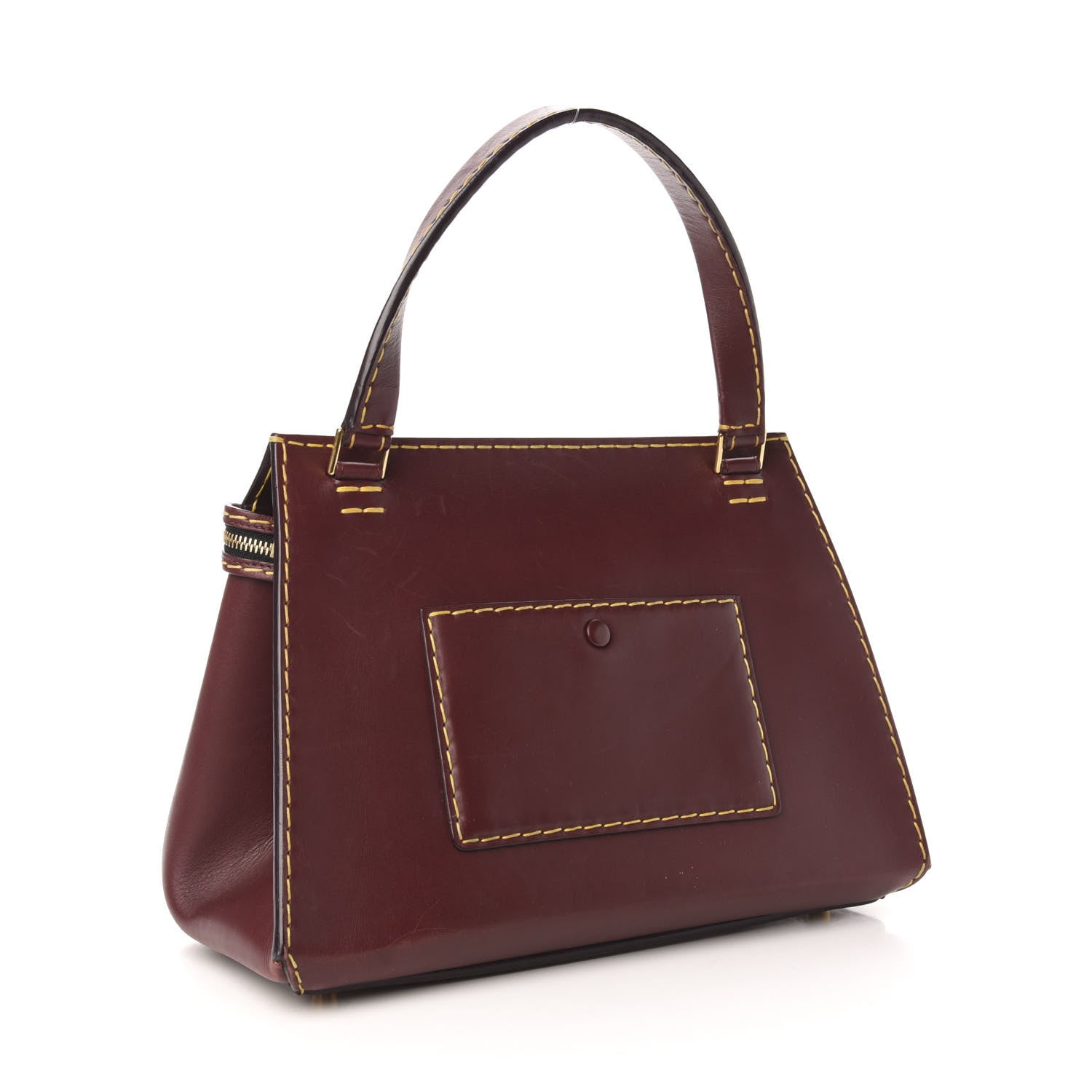 Celine Smooth Calfskin Small Edge Shoulder Bag Burgundy 3 of 16