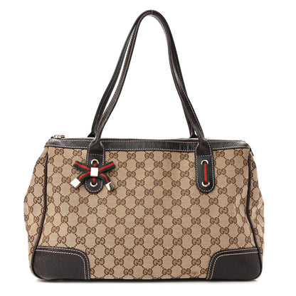Gucci Monogram Medium Princy Tote Dark Brown 1 of 12