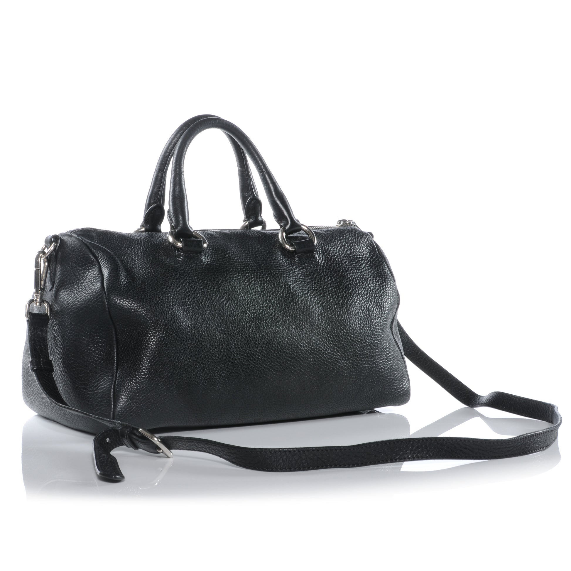 Prada Vitello Daino Shoulder Bag Black 4 of 8