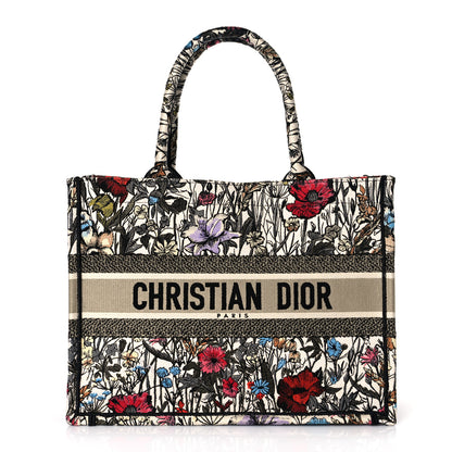 Christian Dior Canvas Embroidered Medium Mille Fleurs Book Tote Multicolor 1 of 10